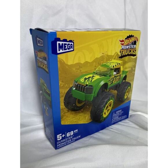 MEGA Construx‎ - Hot Wheels Monster Trucks Building Set - GUNKSTER MONSTER TRUCK - Picture 5 of 9